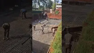 Raft  foundation processing #construction #bulding #house
