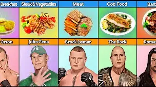 Famous WWE Wrestlers favorite food | Most popular wwe superstar favorite dish #food #wrestlers