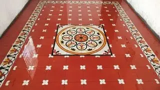 ஆத்தங்குடி டைல்ஸ் ஓட்டுவது இப்படிதான். Athangudi Tiles Laying amazing work ◆ CHANCE MAKERS |  Tiles