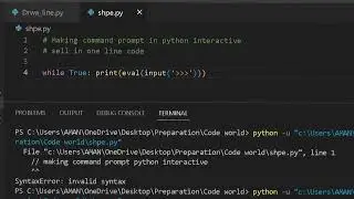 Program to make Command prompt into Python interactive Shell 