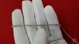 Цепочка Шопард из белого золота 585