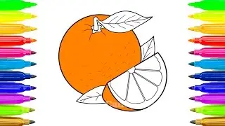 Fruit Coloring Pages  Learn Names of Fruits Coloring Book  Learn Colors, Teach Colours, Baby