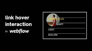 Advanced link hover interaction | Interactions in Webflow #01