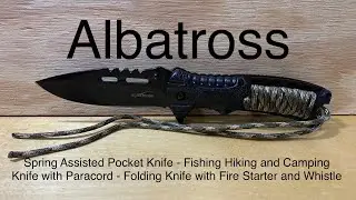 [98] ALBATROSS Spring Assisted Pocket Knife - Fishing Hiking and Camping Knife with Paracord Review