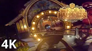 Ride To Happiness POV 4K60 FPS // Plopsaland De Panne - Backseat, (Night)