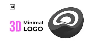 3d logo design in illustrator. How to design a minimal abstract logomark with 3d revolve effect