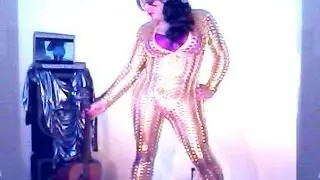 Shiny Gold Spandex Catsuit