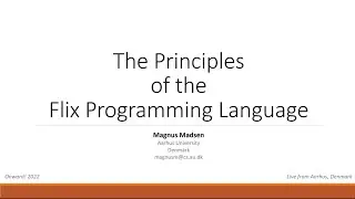 [Onward!] The Principles of the Flix Programming Language