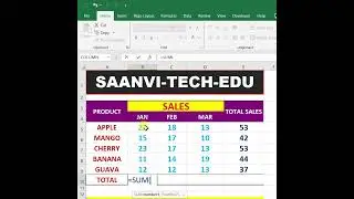 Excel tricks for AUTO SUM in 1 SECOND! #exceltech #exceltips #spreadsheetformulas #shorts #shortcut