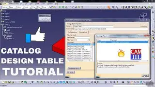 Catia v5 r20 Design Table with Catalog Tutorials | Catia tutorials