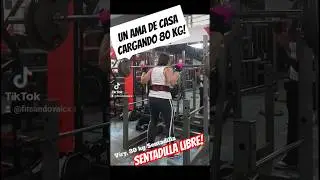 Que barbara Viry-80 Kg en sentadilla libre!#fitgirl #squatsworkout #noexcuses #squats #respect