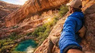 I found the RAREST… Ancient cliff dwelling in Utah.. a beautiful oasis with a freshwater pond.