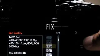 How to fix the 5.8k grayed out on gh7 Panasonic