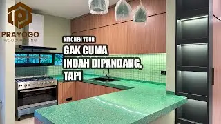 KITCHEN TOUR - DAPUR MINIMALIS WOODGRAIN & GREEN TERASO