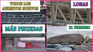 💥 JUEGO de LUCES y PRUEBA en ESQUINA del VIDEOMARCADOR ⚠️ OBRAS SANTIAGO BERNABÉU (21 febrero 2024)