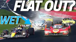 Which Race Cars Can Take EAU ROUGE FLAT Out In The WET?