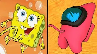 SpongeBob VS Patrick in Among US - Fetus animation