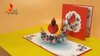 Lovepop Cardinal 3D Pop Up Card - Handmade 3D Popup Greeting Cards for Any occasion