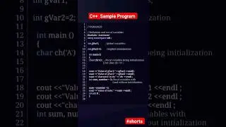 C++ Sample Program. 