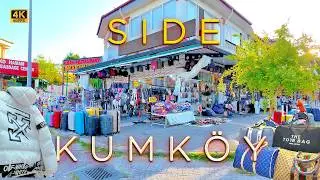 SIDE KUMKOY 🛍️ Sunset Stroll during dinner / Best time for SHOPPING / Bazaar TÜRKIYE 