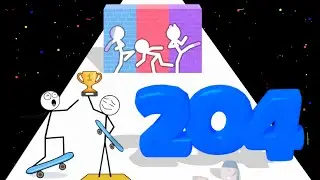 NUMBER RUN 3D vs THROUGH THE WALL - Level Up Stickman Pose (NOOB PRO HACKER) All Games