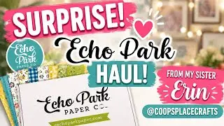Echo Park Surprise 🎉haul from my sissy!!! @Coopsplacecrafts | Happy Birthday Erin!!