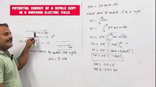 WORK DONE TO ROTATE AN ELECTRIC DIPOLE / किसी द्विध्रुव को घुमाने में किया गया कार्य