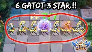 6 GATOTKACA 3 STAR.!! NEW COMMANDER THARZ. MAGIC CHESS MOBILE LEGENDS