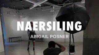 Fashion photography shooting backstage. Model Abigaile Posner