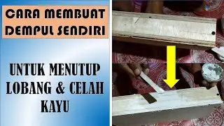 Membuat Dempul Kayu Sendiri dari Tile Grout (Pengisi Nat Keramik) untuk Kayu Berlubang.