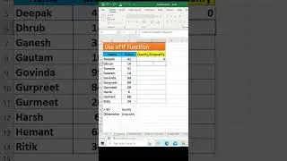 If Function in Excel 🔥 |