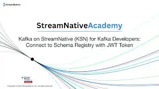 StreamNative + Kafka: Connect to Schema Registry with JWT Token