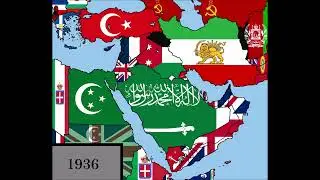 The History of Middle East in Flags: 1800-2024