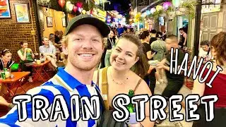 We visited Train Street in Hanoi!