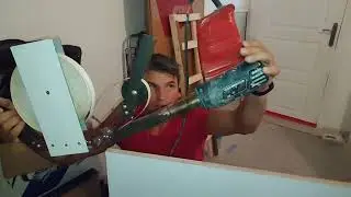 Elyapımı sunta kenarına PVC yapıştırma makinesi.