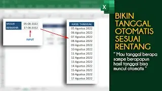 how to automatically generate date from a range of two dates