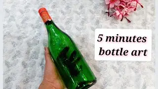 See what I Did With The Bottle || How to Reuse Glass Bottle| Bottle decoration ideas|Bottle painting