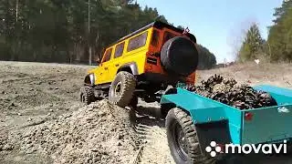 Land Rover с прицепом на бездорожье...Off Road...