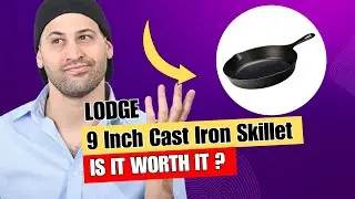 Lodge 9 Inch Cast Iron Pre-Seasoned Skillet – Signature Teardrop Handle - Black