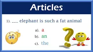 Articles | 👉 A, An, The 👈 | Grammar Test