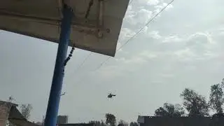 हेलीकॉप्टर द्वारा मनोज तिवारी जी का आगमन
