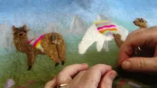 How to make an Artfelt Llama Picture Felt Making Kit - Part 2