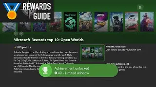 Microsoft Rewards Top 10: Open Worlds Punch Card Rewards Guide on Xbox - Unlock an Achievement