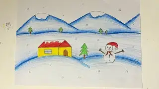İlkokul Görsel Sanatlar Kış Resmi | Winter Scenery