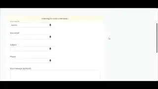 Voice Input For Contact Form 7- Voice Commands