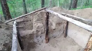 землянка в лесу своими руками(часть 2)