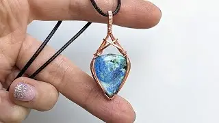 Criss Cross Cabochon Wire Wrapped Pendant Tutorial