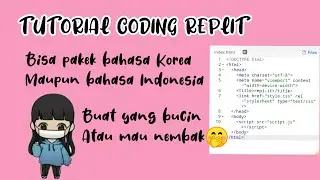 TUTORIAL CODING REPLIT VIRAL BISA PAKEK BAHASA KOREA JUGA