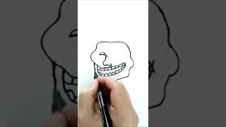 How to draw troll face with one line