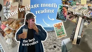 Latine Heritage Month Reading Vlog 🌻 Used Book Sale, Beach Day, & More!!